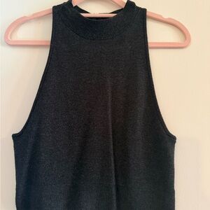Victoria's Secret Black Sleeveless Mock Neck Tank